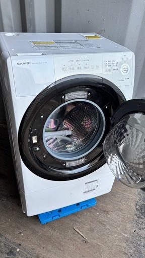 ??2020年　完全　分解　洗浄　済み　SHARP　シャープ　ES-S7D-WL?? ドラム式洗濯機乾燥　コンパクト　マンション　サイ