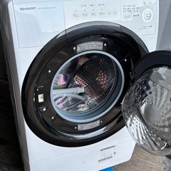 🔥🔥2020年SHARP　シャープ　ES-S7E-WR🔥🔥 ドラム式洗濯機乾燥　コンパクト　マンション　サイズ　洗濯7kg乾燥3kg 安心　分解洗浄済み　設置まで対応　配達無🚚💦の画像