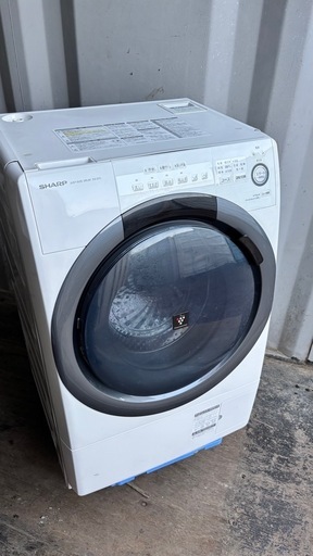 ??③2019年 SHARP完全　分解　洗浄　済み　シャープ　ES-S7D-WR?? ドラム式洗濯機乾燥　コンパクト　マンション　サイ