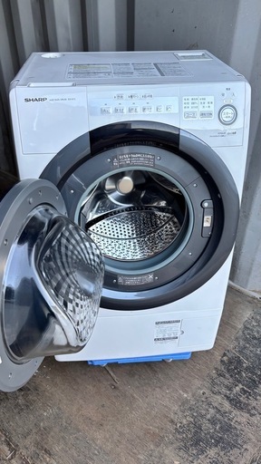 ??③2019年 SHARP完全　分解　洗浄　済み　シャープ　ES-S7D-WR?? ドラム式洗濯機乾燥　コンパクト　マンション　サイ