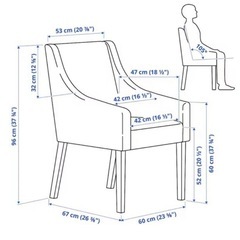 【美品】IKEA ダイニングチェア(SAKARIAS サカリアス チェア アームレスト付) 2脚セットの画像