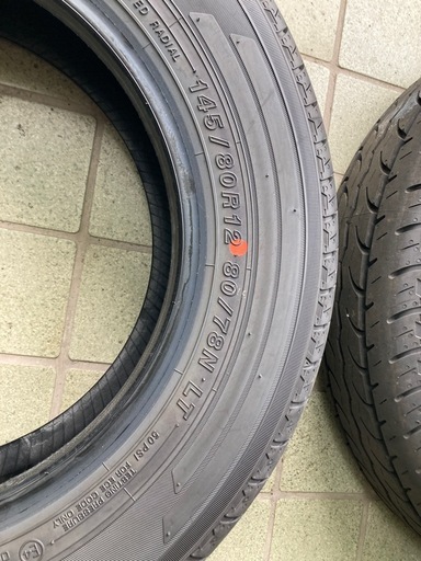 新車外し  145/80R12 80/78　軽バン 軽トラ