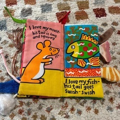 動物しっぽの布絵本の画像