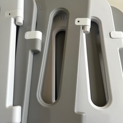 ベビーサークル 200×160 グレー×ホワイト　マットなしの画像