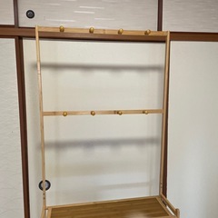 【訳アリ】キッチンラック　シューズラック　竹製の画像