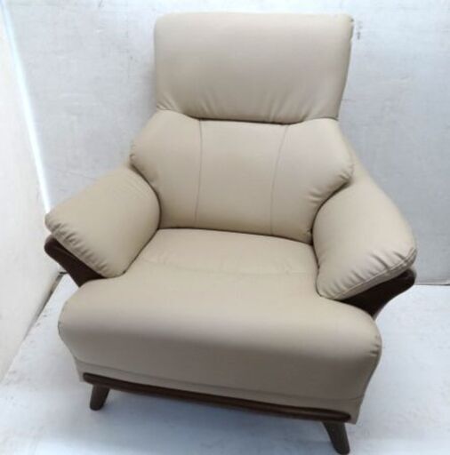ニトリ 1人掛けソファ 合皮タイプ　Nシールド 傷・汚れに強い☆藻岩倉庫保管品 札幌市白石区/店頭お引取り歓迎【自社配送は札幌市内限定】