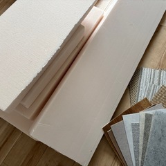 断熱材端材　壁紙　床　メラミン　サンプルセットの画像