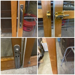 網戸 1セット 木枠網戸　建具　中古品の画像