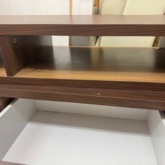 テレビ台 ローボード テレビボード マガジンラック引き出し収納付き ブラウン 木目 TVボード の画像