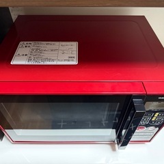 YAMAZEN オーブンレンジ MOR-J15L(R) 2014年製 レッド 15Lの画像