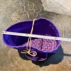 手作りカゴ（早い者勝ち世界でたった一つの一点物）の画像