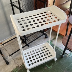 お取引き中です！収納ワゴン　2段　ホワイト　中古の画像