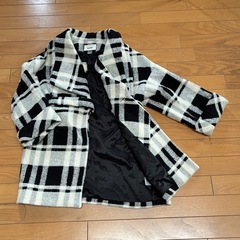 美品　snidel スナイデル　白黒チェックコート　サイズF ベルト付き　送料込の画像