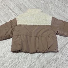 【GU】ボア切り替え 中綿ジャケット ベージュの画像