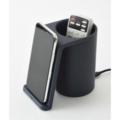 ワイヤレスチャージャー ネイビー　充電器 ブルーノ マルチスタンド ペン立て ペンスタンド BRUNOの画像