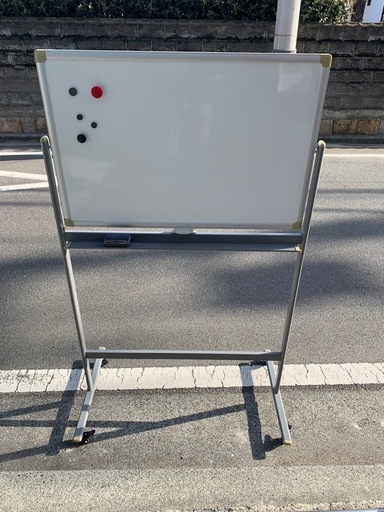 脚付き両面ホワイトボード 60X90cm TYD-AB-90 脚付き 両面 回転式