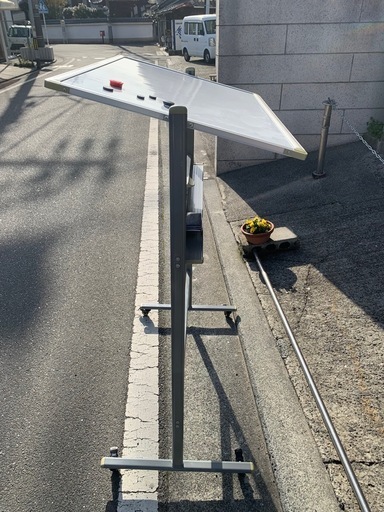 脚付き両面ホワイトボード 60X90cm TYD-AB-90 脚付き 両面 回転式