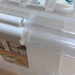 DCM 深型フタ式収納ケース　奥行き74cm 2個セットの画像