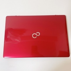 【美品】ノートパソコン 赤 レッド 富士通 Fujitsu LIFEBOOK SSD 128GB メモリ4GBの画像