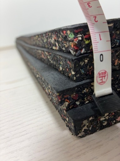 【4枚セット】業務用 硬質ラバーマット 100cm×100cm×1.5cm ジムマット ダンベル パワーラック などに(値段相談可)