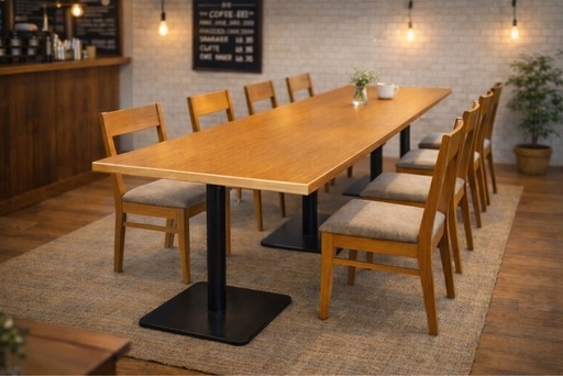 特大サイズ　210×85×72  ダイニングテーブル　中古