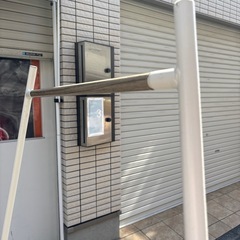 コーナータイプハンガーラック　白木目の画像