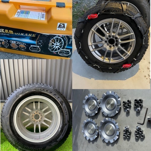 215/70R16  スタッドレスタイヤホイール4本セット➕チェーン