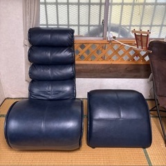 【定価4万円】イタリア製 1人用チェア ネイビーの画像