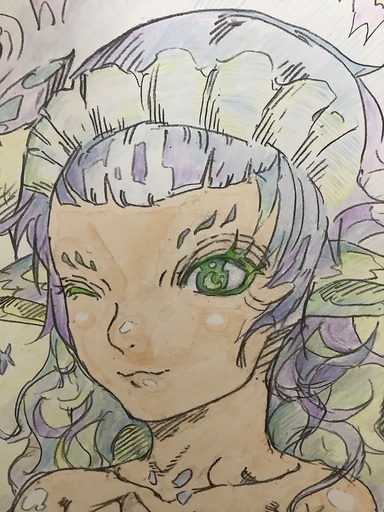 手書きイラスト！美品★アクア姫★
