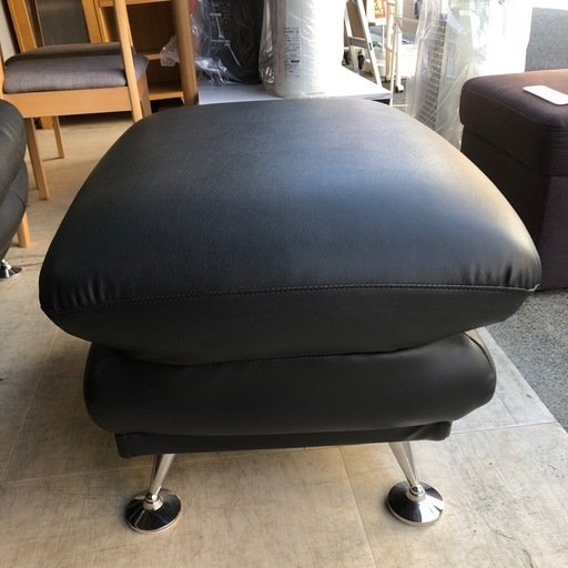 関家具 3人掛けソファ（オットマン付き）SWEET 黒 ハイバック ソファ スイート 2.5人掛け ブラック
