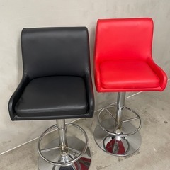 椅子　赤　黒　2点セットの画像