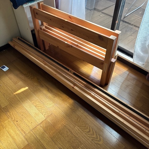 美品 
無印良品 シングルベッド‪✕‬2台