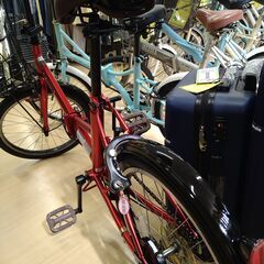 リユースのサカイ浦和店 【H402】折り畳み自転車 6段変速 赤 20インチの画像