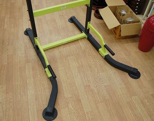 HAIGE プラップバー M2 HG-P1001 幅100×奥124×高172～235cm ブラック×ライムグリーン系 チンニング＆ディップススタンド 懸垂マシン ぶら下がり健康器 ハイガー 札幌市 清田区 平岡