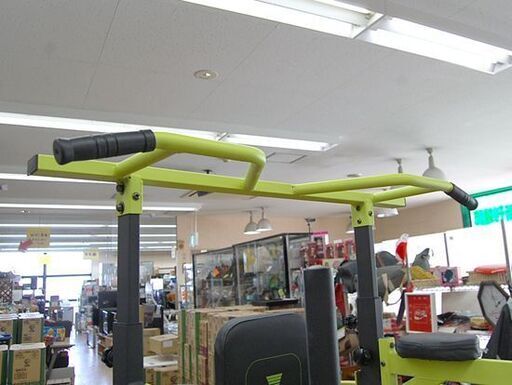 HAIGE プラップバー M2 HG-P1001 幅100×奥124×高172～235cm ブラック×ライムグリーン系 チンニング＆ディップススタンド 懸垂マシン ぶら下がり健康器 ハイガー 札幌市 清田区 平岡