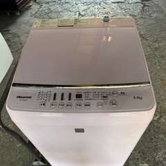 ハイセンス 5．5Kg全自動洗濯機 keyword ピンク HW-G55E5KPの画像