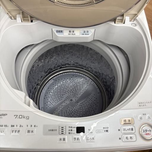 ☆ドリーム荒牧店☆ジモティー割引有☆【クリーニング済み】シャープ/7kg洗濯機/ES-GV7E/2020年製/中古品 ☆ドリーム荒牧店☆ジモティー割引有☆【クリーニング済み】SHARP/7kg