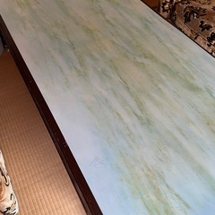 【決定】机　ローテーブル　ブルーの画像