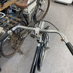 27インチ 変速なし 自転車 ライト付き おしゃれ 黒 ブラック 札幌市手稲区の画像