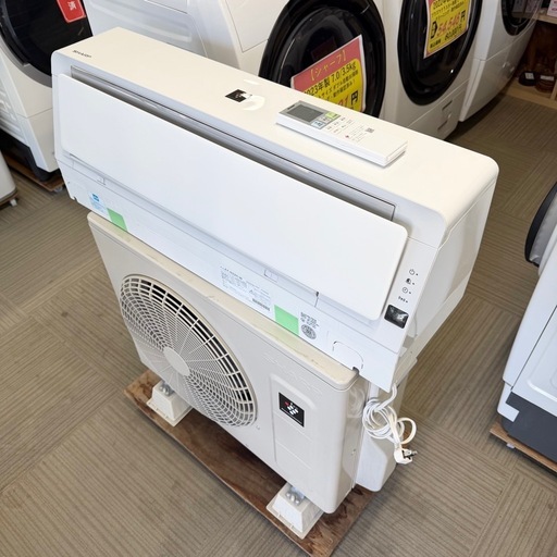 【超美品‼️】定価17万♪ シャープ 2022年製 6畳用エアコン プラズマクラスター フィルター自動お掃除 スマホ遠隔操作 100V/2.2kw