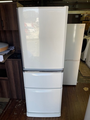 北九州市内配送無料　保証付き  335L 3ドア冷蔵庫 三菱 MR-C34Z-W 自動製氷搭載