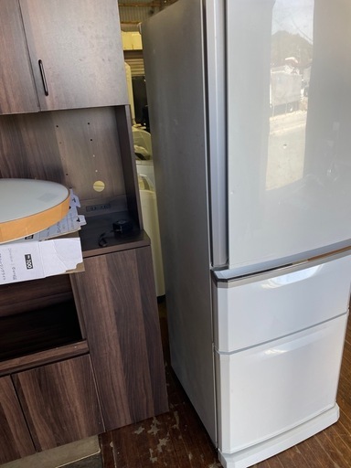北九州市内配送無料　保証付き  335L 3ドア冷蔵庫 三菱 MR-C34Z-W 自動製氷搭載