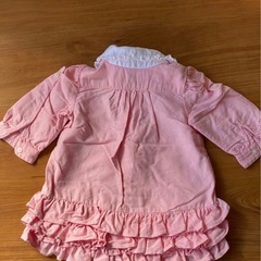 ラルフローレンRalph Laurenピンクフリルシャツ&パンツ／70の画像