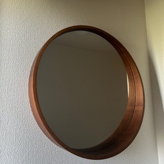 ニトリ 曲げ木 ウォールミラー アルブル 円形の画像