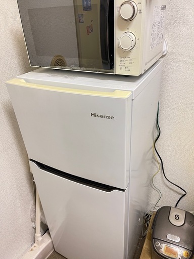 冷蔵庫、でんしれんじ電子レンジ、せんたくき洗濯機