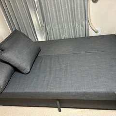 FRIHETEN フリーヘーテン 3人掛けソファベッド, スキフテボー ダークグレーの画像