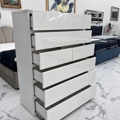 中古　ニトリ　6段ハイチェスト（WH）
の画像