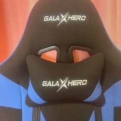 GALAXHERO ゲーミングチェア 座椅子 メッシュ  ブルー ×ブラック　回転の画像