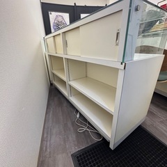 ガラスショーケース　照明付きカウンター　150 50 95cmの画像