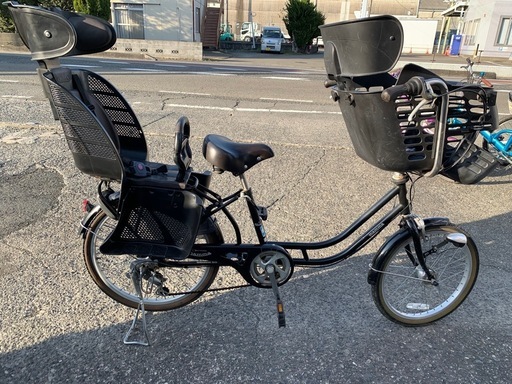 幼児2人　【御成約】ジモティ価格　前後チャイルドシート付き 子供載せ自転車【管理883】